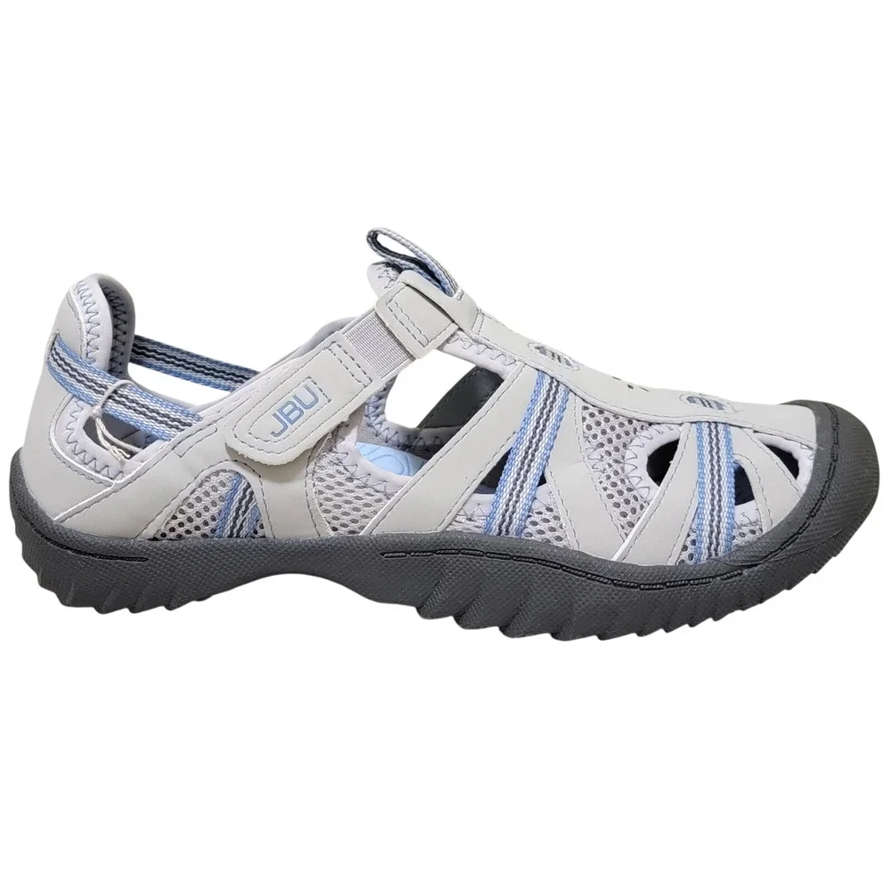 JBU Women Regional Water Ready All Terrain Sneakers Size US 7.5M Light Grey/Blue